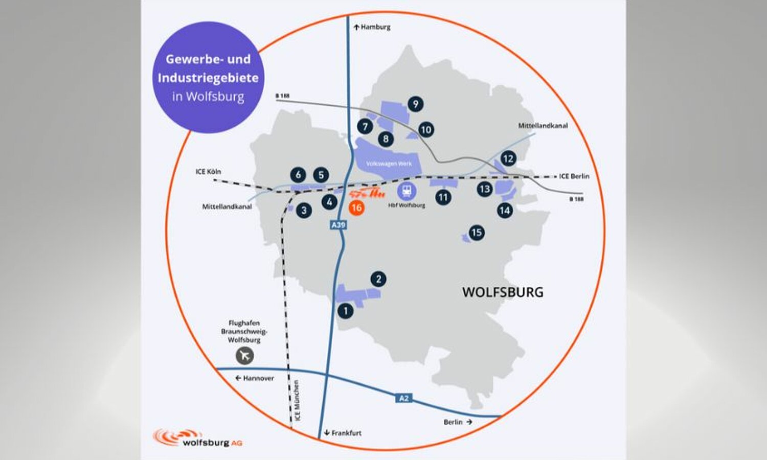 Gewerbegebiete in Wolfsburg